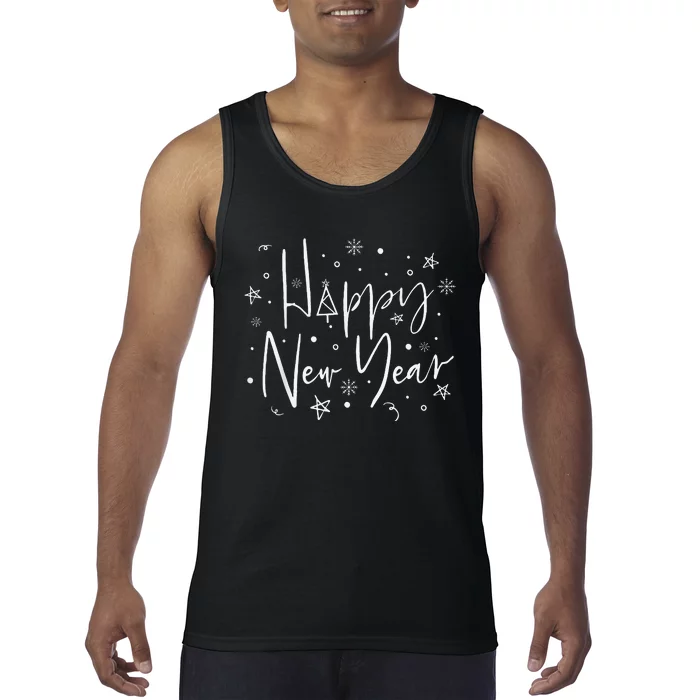 Happy New Year Friend Family Matching Outfit Tank Top