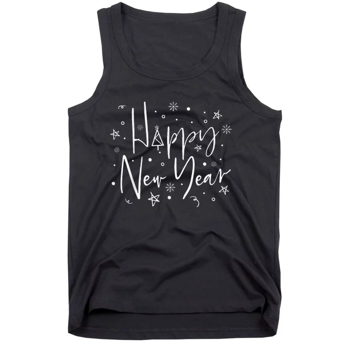 Happy New Year Friend Family Matching Outfit Tank Top