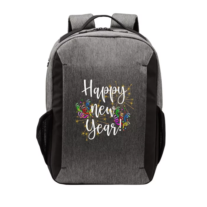 Happy New Year Day Eve Party Fireworks Confetti Costume Fun Long Sleeve TShirt Vector Backpack