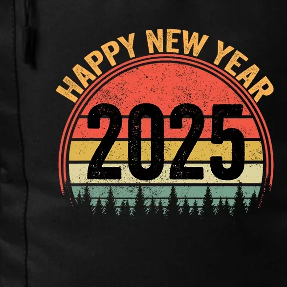 Happy New Year 2025 Gifts Distressed Retro Present Daily Commute Backpack