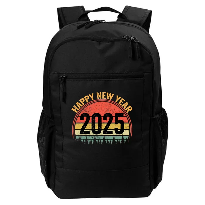 Happy New Year 2025 Gifts Distressed Retro Present Daily Commute Backpack