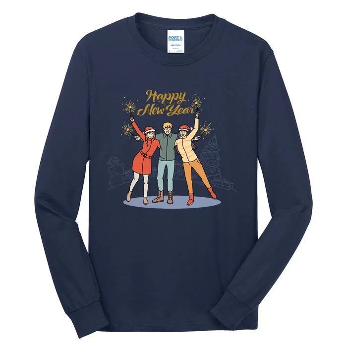 Happy New Year Tall Long Sleeve T-Shirt