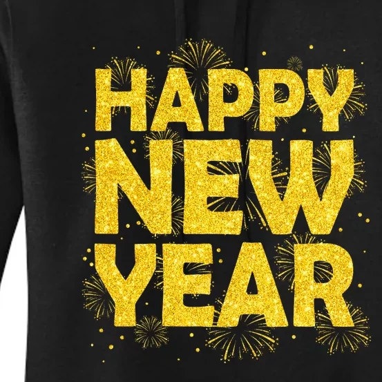 Happy New Year Nye Party 2024 Funny New Years Eve Confetti Women's Pullover Hoodie