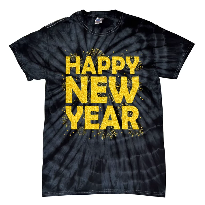 Happy New Year Nye Party 2024 Funny New Years Eve Confetti Tie-Dye T-Shirt