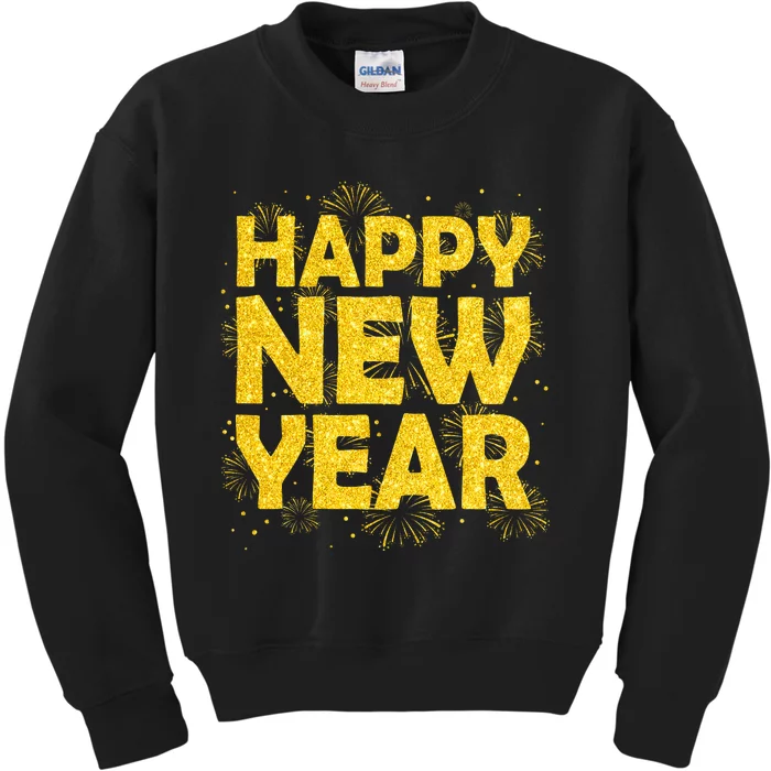 Happy New Year Nye Party 2024 Funny New Years Eve Confetti Kids Sweatshirt