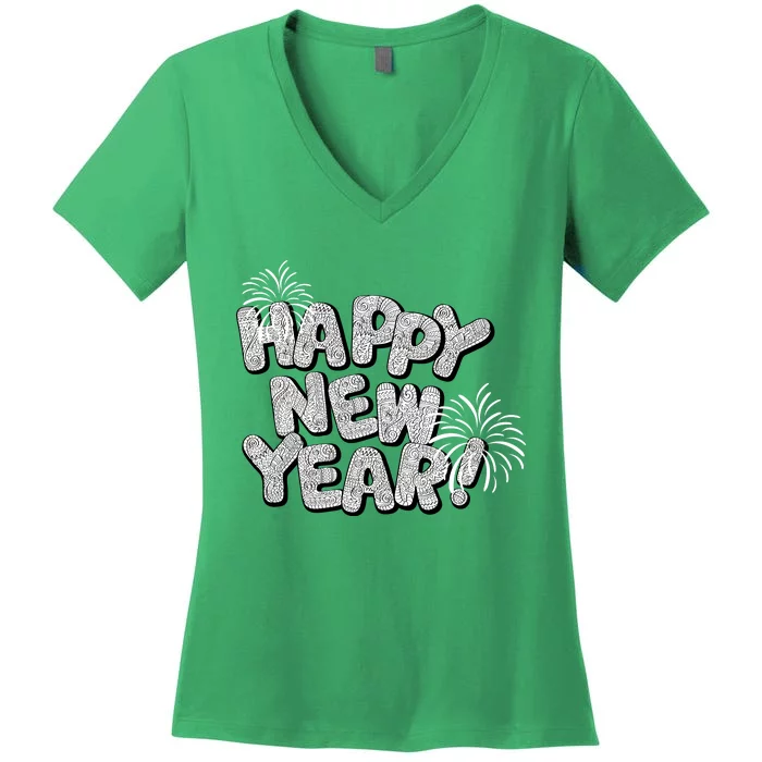 Happy New Year Gift Women's V-Neck T-Shirt