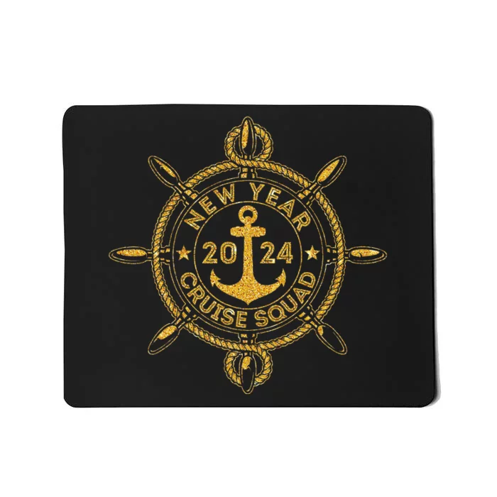 Happy New Year Cruise Squad 2024 Anchor New Years Eve Party Mousepad