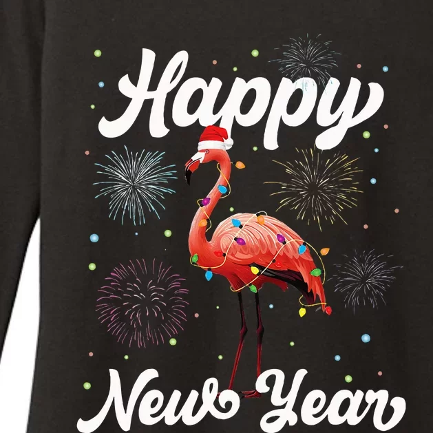 Happy New Year Flamingo Lover New Years Day Family Matching Womens CVC Long Sleeve Shirt