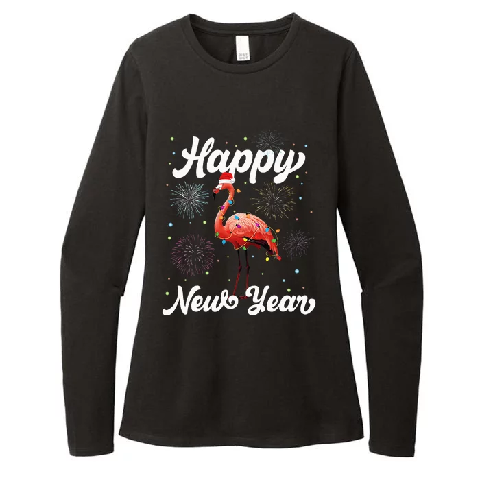 Happy New Year Flamingo Lover New Years Day Family Matching Womens CVC Long Sleeve Shirt