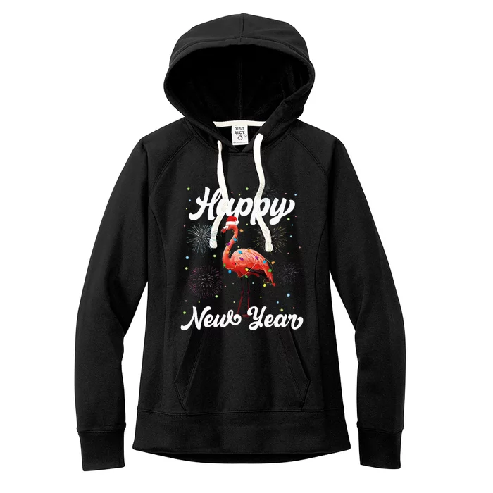 Happy New Year Flamingo Lover New Years Day Family Matching Women's Fleece Hoodie