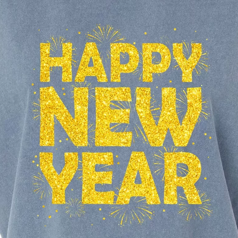 Happy New Year NYE Party 2024 Funny New Years Eve Confetti Garment-Dyed Women's Muscle Tee