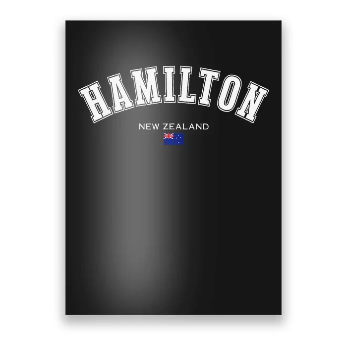 Hamilton New Zealand Flag Souvenir Travel North Island Trip Poster