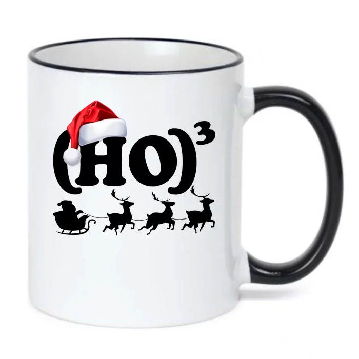 Ho Cubed Funny Christmas For Math Teachers Black Color Changing Mug