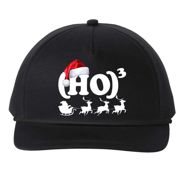 Ho Cubed Funny Christmas For Math Teachers Snapback Five-Panel Rope Hat