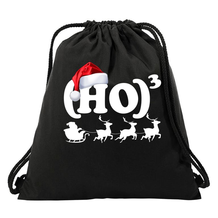 Ho Cubed Funny Christmas For Math Teachers Drawstring Bag