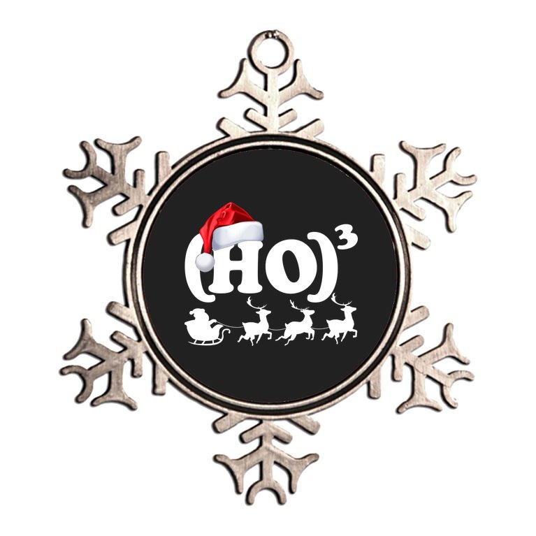 Ho Cubed Funny Christmas For Math Teachers Metallic Star Ornament
