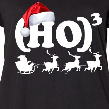 Ho Cubed Funny Christmas For Math Teachers Women's Plus Size T-Shirt