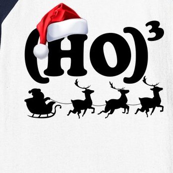 Ho Cubed Funny Christmas For Math Teachers Baseball Sleeve Shirt