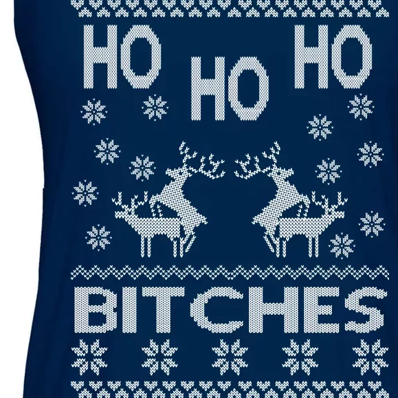 Ho Ho Ho Bitches X-Mas Ugly Christmas Ladies Essential Flowy Tank