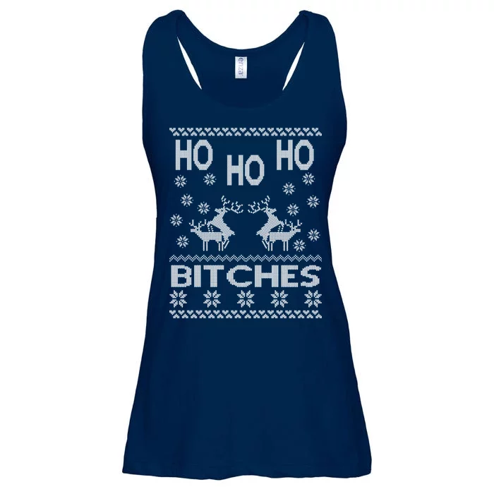 Ho Ho Ho Bitches X-Mas Ugly Christmas Ladies Essential Flowy Tank