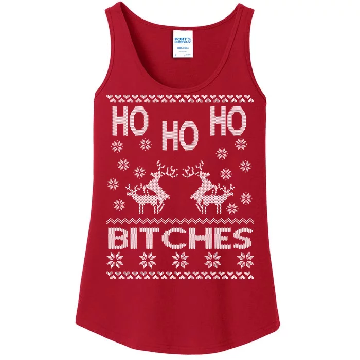 Ho Ho Ho Bitches X-Mas Ugly Christmas Ladies Essential Tank