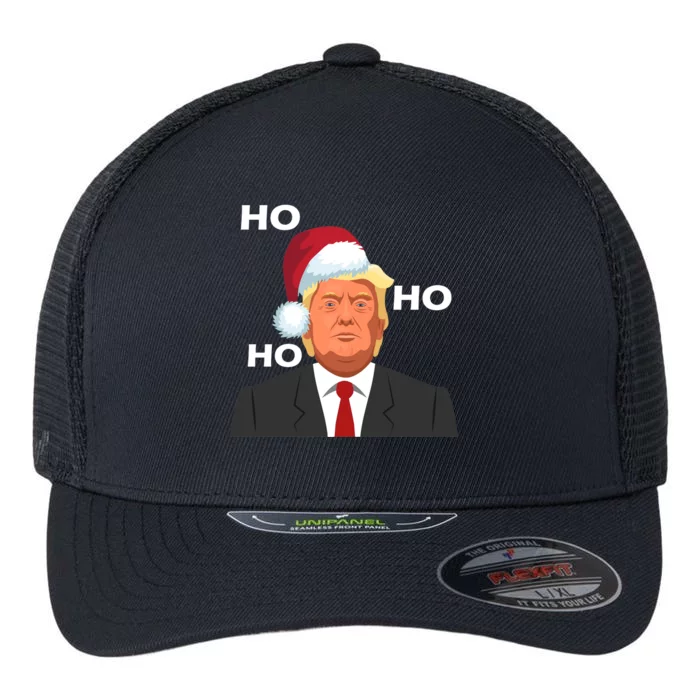 Ho Ho Ho Donald Trump Flexfit Unipanel Trucker Cap