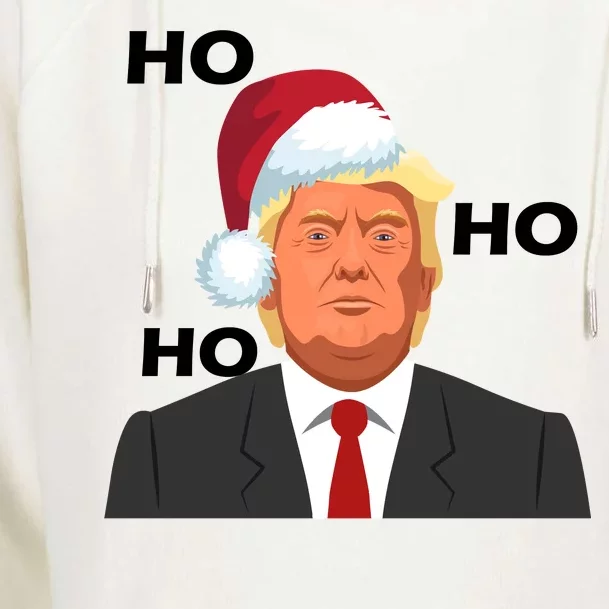 Ho Ho Ho Donald Trump Womens Funnel Neck Pullover Hood