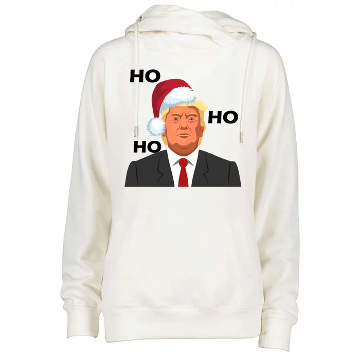 Ho Ho Ho Donald Trump Womens Funnel Neck Pullover Hood