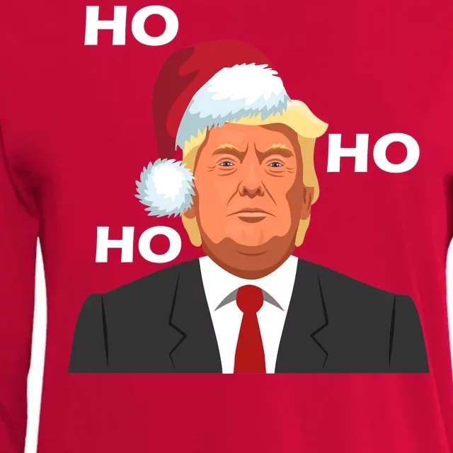 Ho Ho Ho Donald Trump Womens Cotton Relaxed Long Sleeve T-Shirt