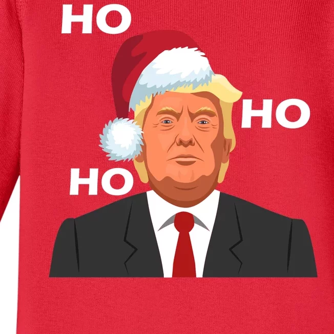 Ho Ho Ho Donald Trump Baby Long Sleeve Bodysuit