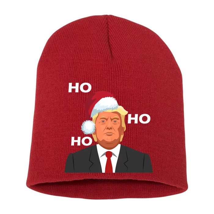 Ho Ho Ho Donald Trump Short Acrylic Beanie