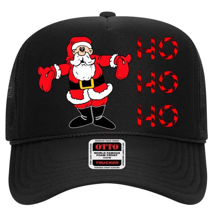 Ho Ho Ho Santa High Crown Mesh Trucker Hat