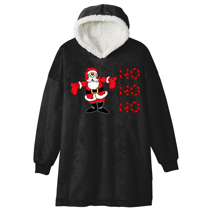 Ho Ho Ho Santa Hooded Wearable Blanket