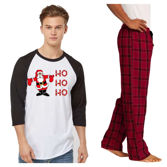 Ho Ho Ho Santa Raglan Sleeve Pajama Set