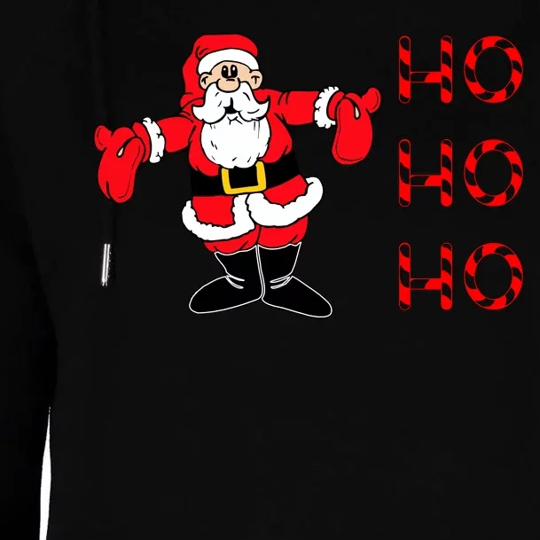 Ho Ho Ho Santa Womens Funnel Neck Pullover Hood