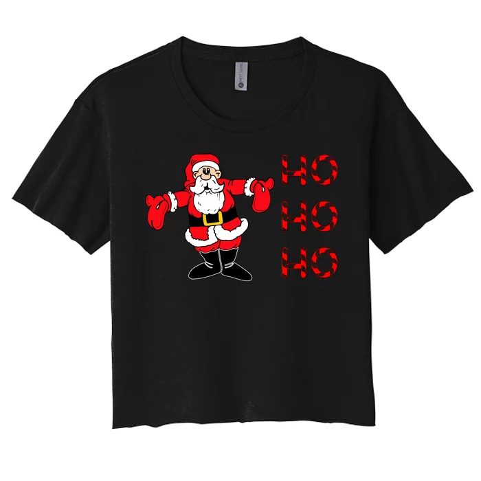 Ho Ho Ho Santa Women's Crop Top Tee