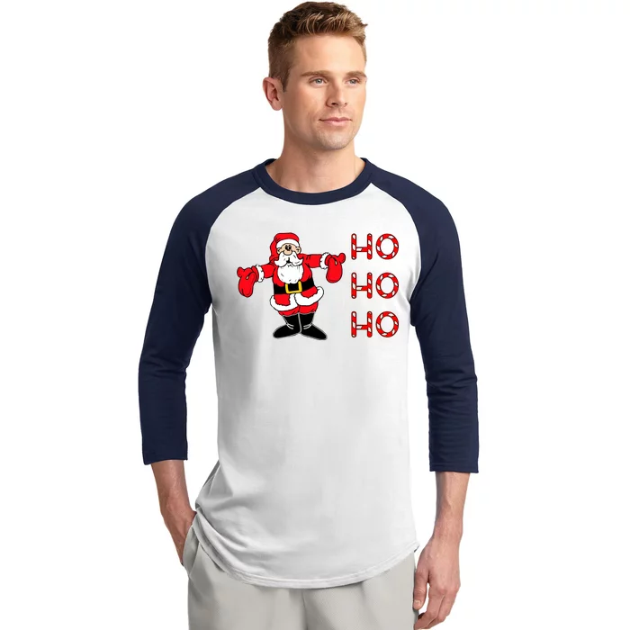 Ho Ho Ho Santa Baseball Sleeve Shirt