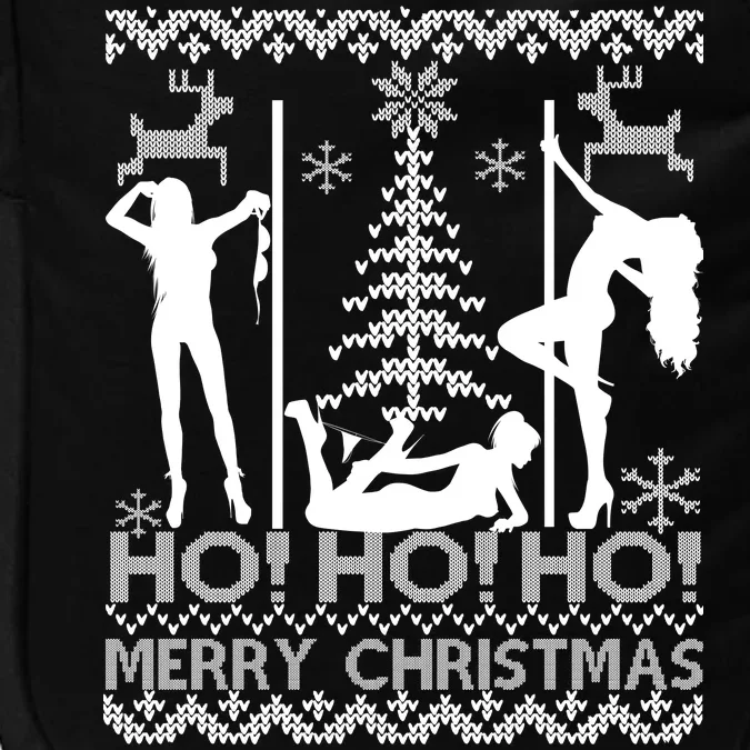 Ho Ho Ho Strippers X-Mas Ugly Christmas Sweater Impact Tech Backpack