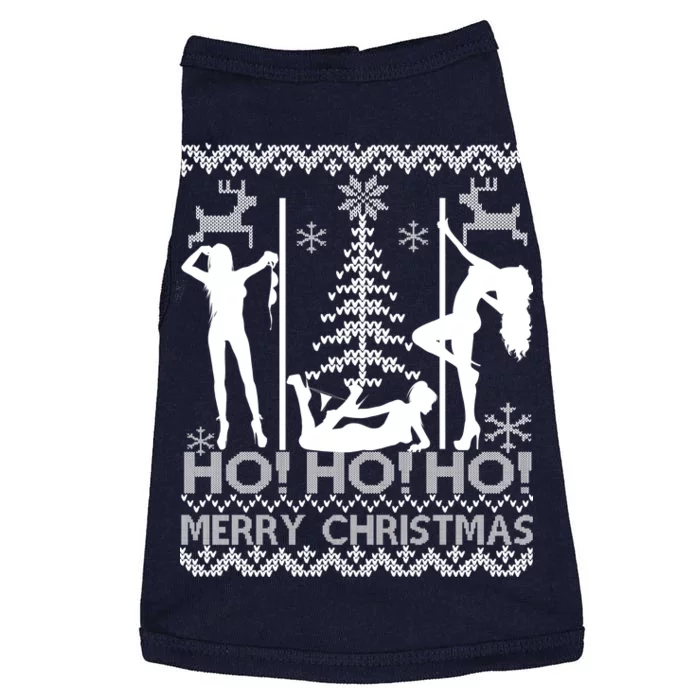 Ho Ho Ho Strippers X-Mas Ugly Christmas Sweater Doggie Tank