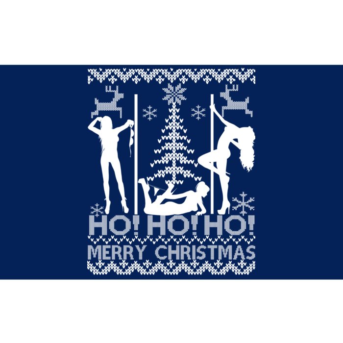 Ho Ho Ho Strippers X-Mas Ugly Christmas Sweater Bumper Sticker