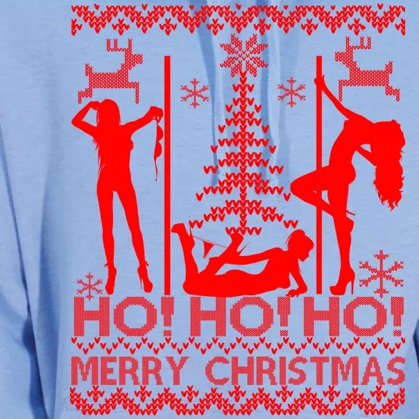 Ho Ho Ho Strippers X-Mas Ugly Christmas Sweater Unisex Surf Hoodie