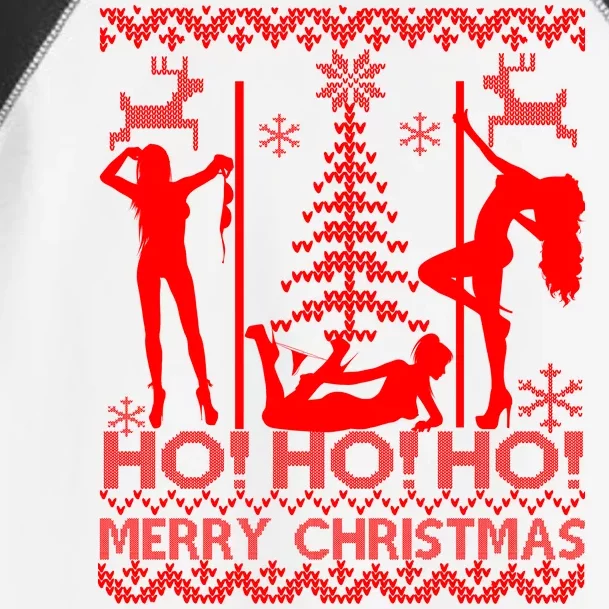 Ho Ho Ho Strippers X-Mas Ugly Christmas Sweater Toddler Fine Jersey T-Shirt