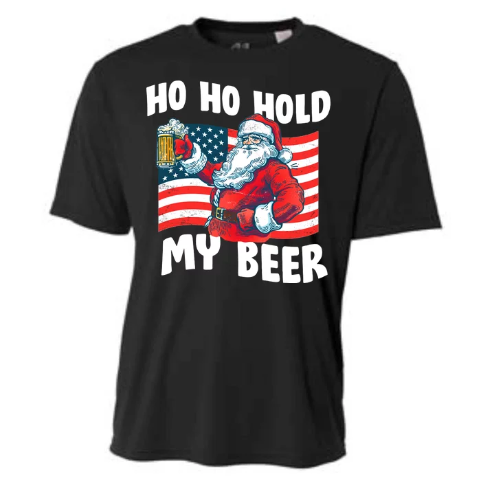 Ho Ho Hold My Beer Christmas In July Cooling Performance Crew T-Shirt