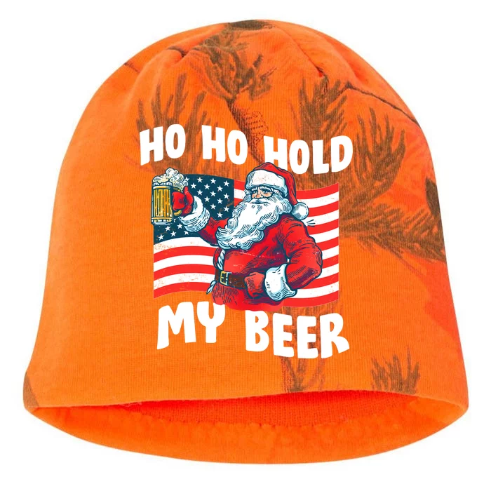 Ho Ho Hold My Beer Christmas In July Kati - Camo Knit Beanie