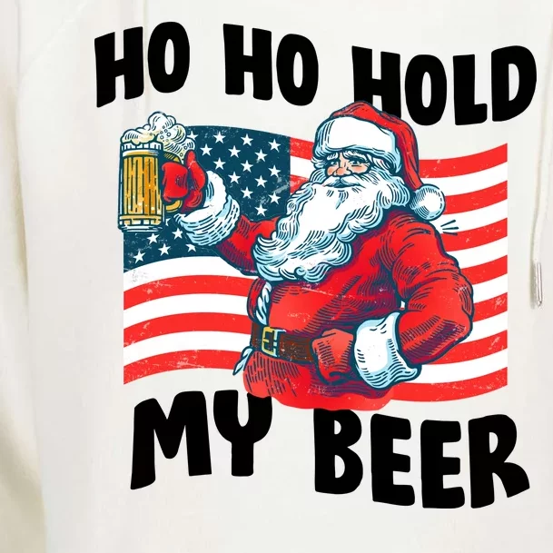 Ho Ho Hold My Beer Christmas In July Womens Funnel Neck Pullover Hood