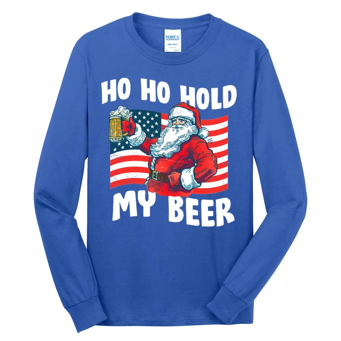 Ho Ho Hold My Beer Christmas In July Tall Long Sleeve T-Shirt