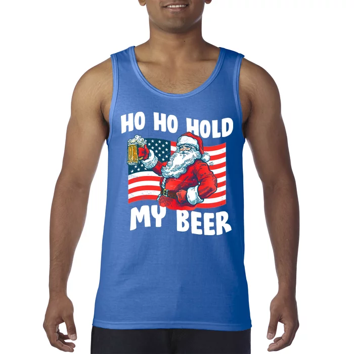 Ho Ho Hold My Beer Christmas In July Tank Top