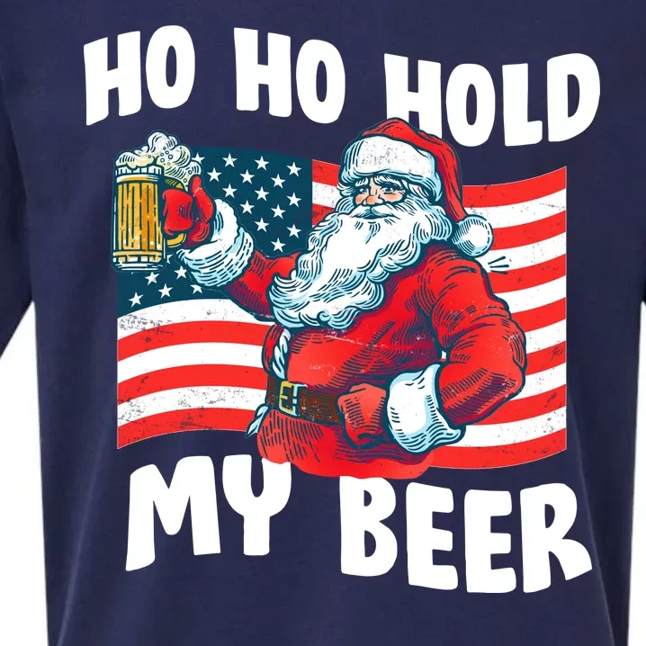 Ho Ho Hold My Beer Christmas In July Sueded Cloud Jersey T-Shirt