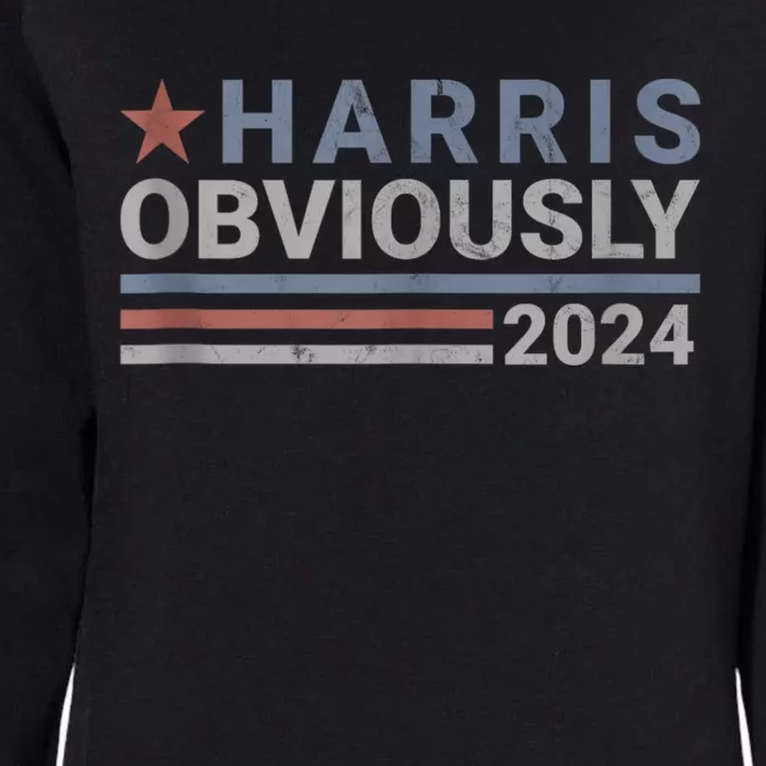 Harris Obviously 2024 Womens California Wash Sweatshirt