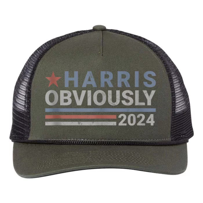 Harris Obviously 2024 Retro Rope Trucker Hat Cap